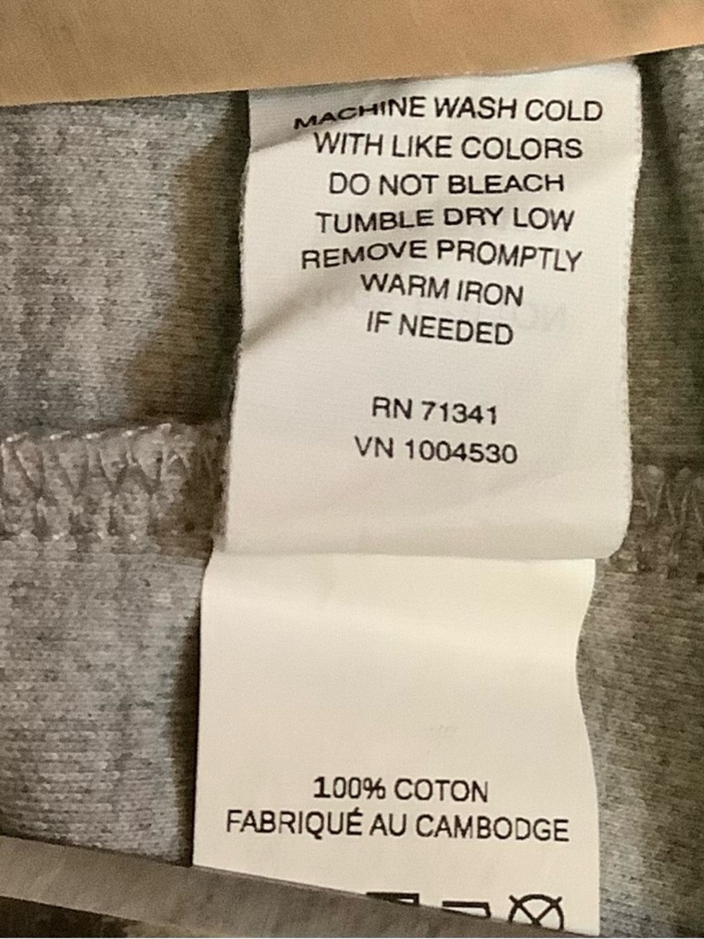 L.L. Bean Heathered Gray Shirt Top-Boat Neck-Short Sleeve-100% Cotton-L - Picture 6 of 7